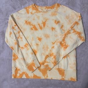 Athleta Sundown Sweatshirt Tie Dye Acapulco Orange Size XS